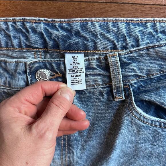 &Denim Ultra High Waist Wide NWOT Size 16 - Picture 5 of 11